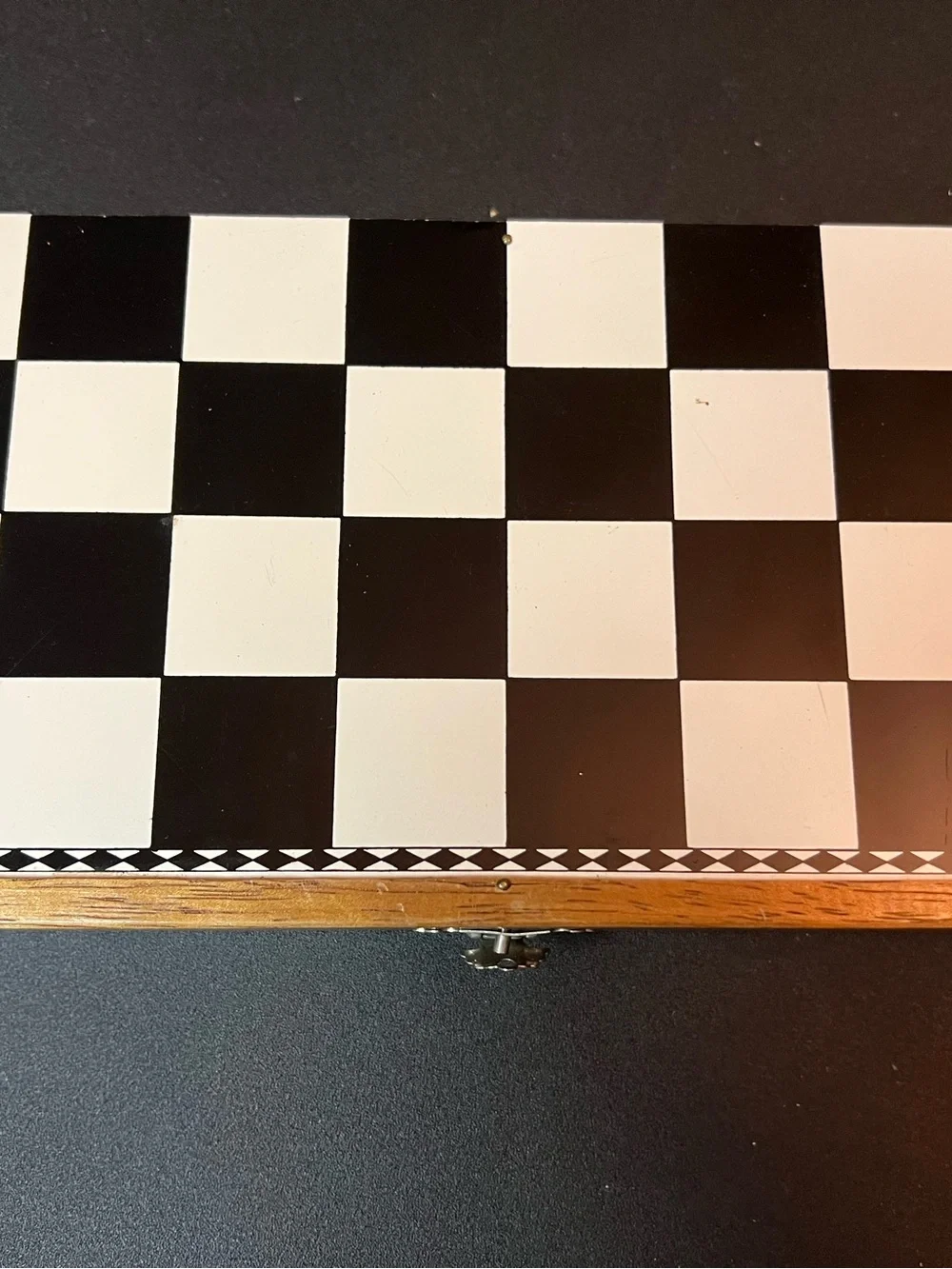 Vintage 1960’s Cardinal Magnetic Chess Checkers Game Black White Board Box